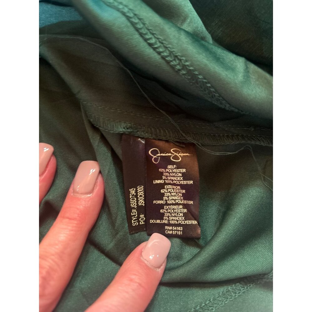 WICKED Hunter Green Shimmer Dress Size 12 Bow Detail Witchy Ballet Core Whimsy - Picture 7 of 15